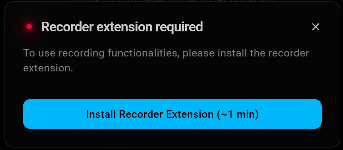 Install the Recorder Extension to allow Replay to record your games
